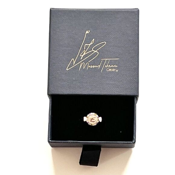 14k Two Tone solid Gold Girl Heart Sweet 15 Years Birthday Stone Ring Band | - Picture 8 of 9